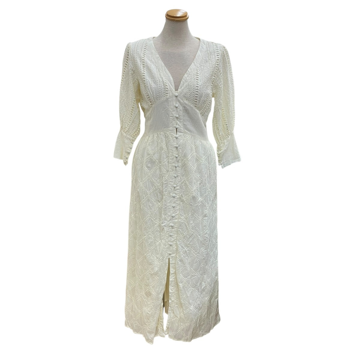 MEDI CRUMPLE COTTON LACE DRESSレースワンピース0191530971