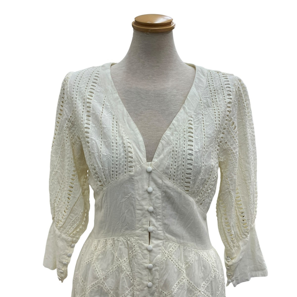 MEDI CRUMPLE COTTON LACE DRESSレースワンピース0191530971