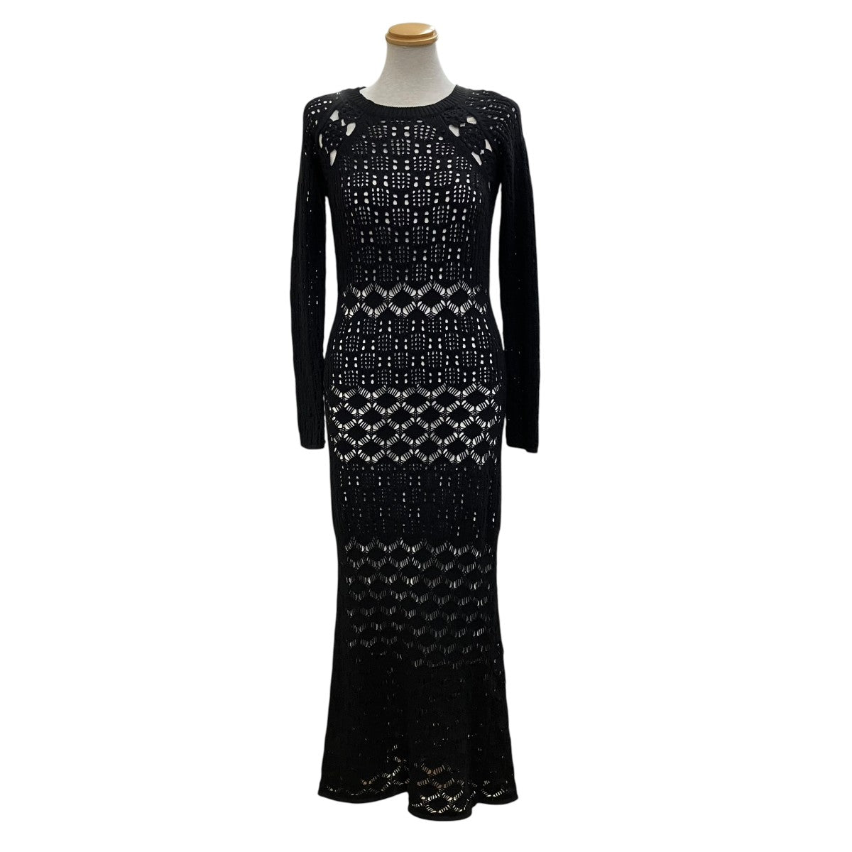 スリップドレス01210560430 CROCHET RAGLAN LONG DRESS
