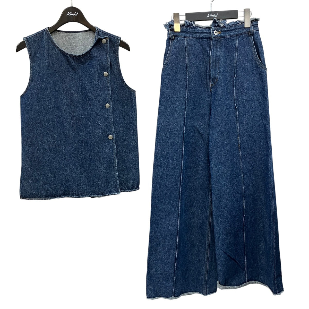 DOT BUTTON DENIM SET UPデニムセットアップ02120530130