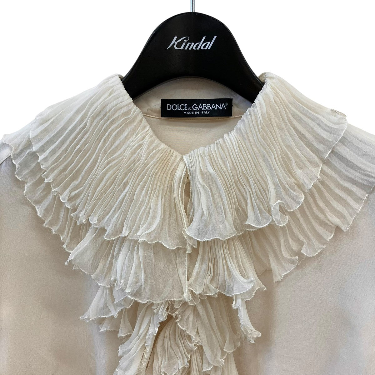 DOLCE ＆ GABBANA シルクフリルブラウスFH-F5C60T 古着・中古-3枚目のアイテム画像
