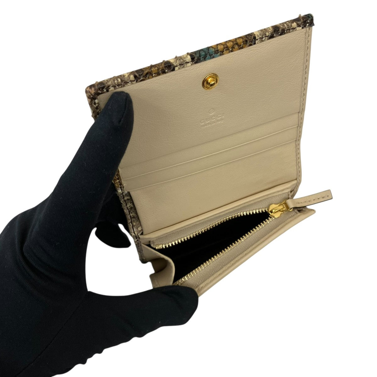 GUCCI GGマーモントパイソンコンパクトウォレット456126 古着・中古-5枚目のアイテム画像
