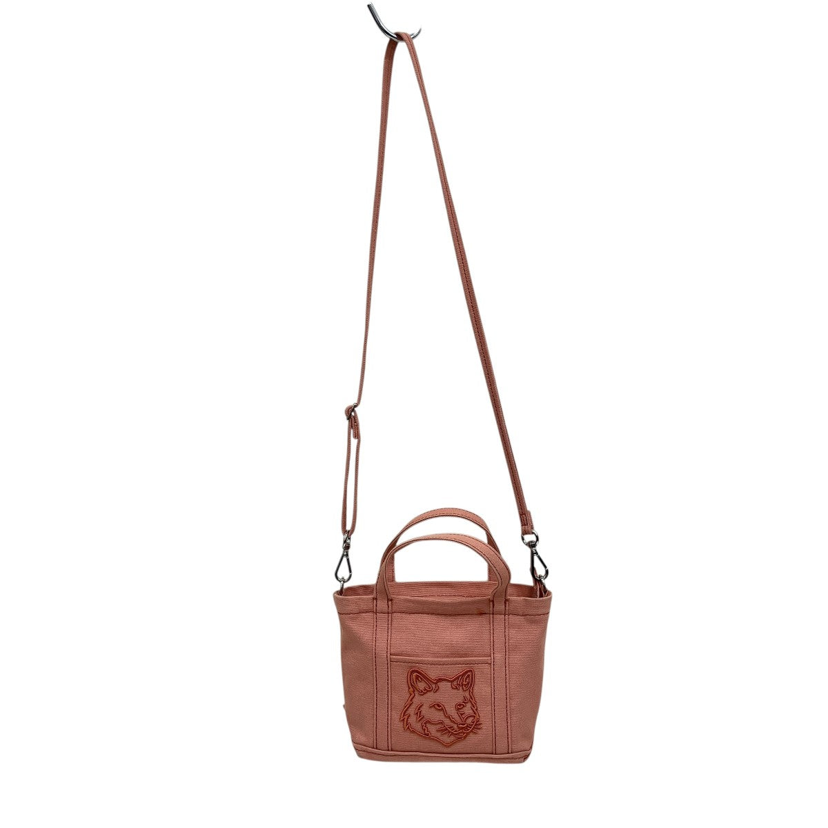 MAISON KITSUNE コーティングキャンバス フォックスヘッド ミニトートバッグ2WAYショルダーバッグMW05106WW0107 古着・中古-1枚目のアイテム画像