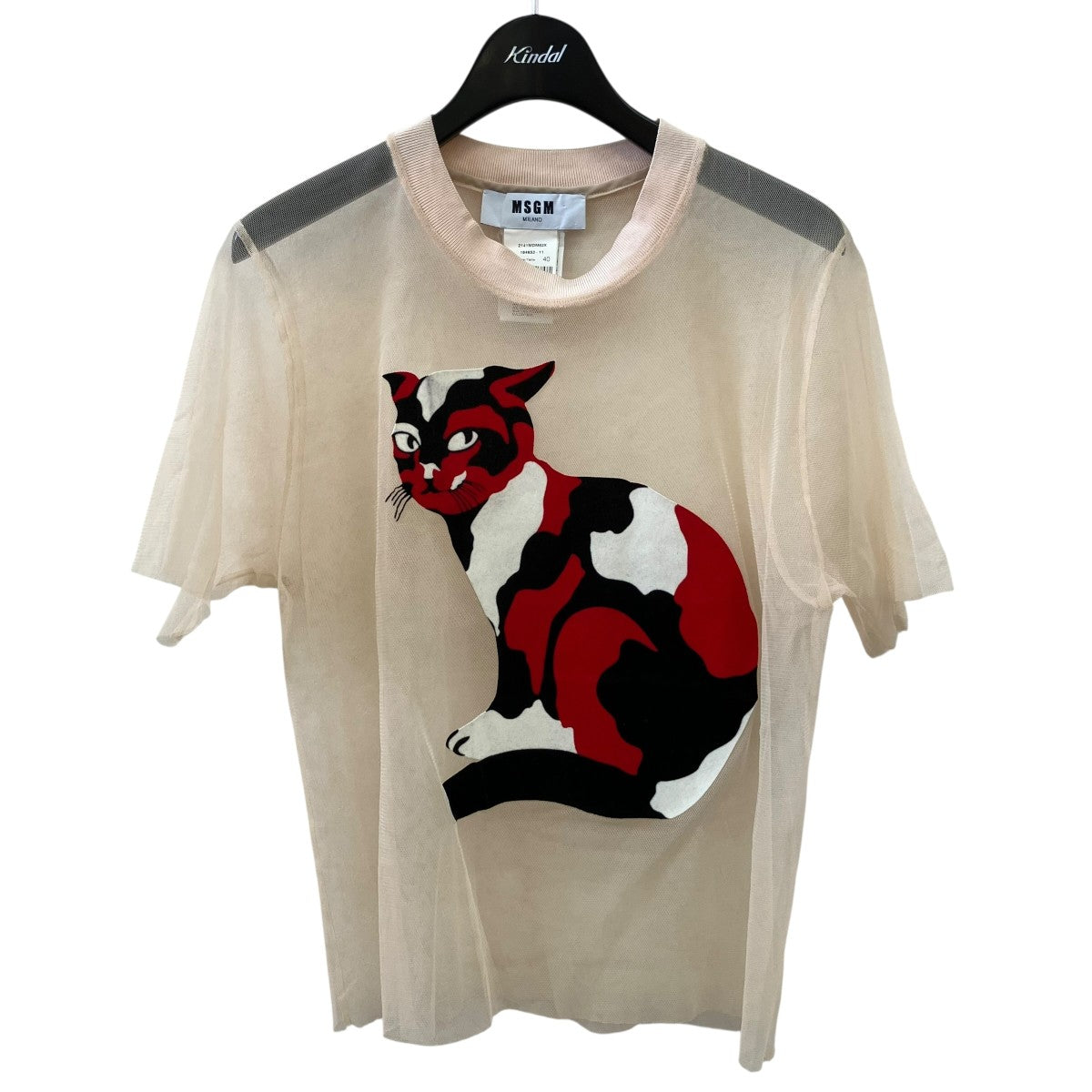 MSGM シアーTシャツ2141MDM62X 古着・中古-1枚目のアイテム画像