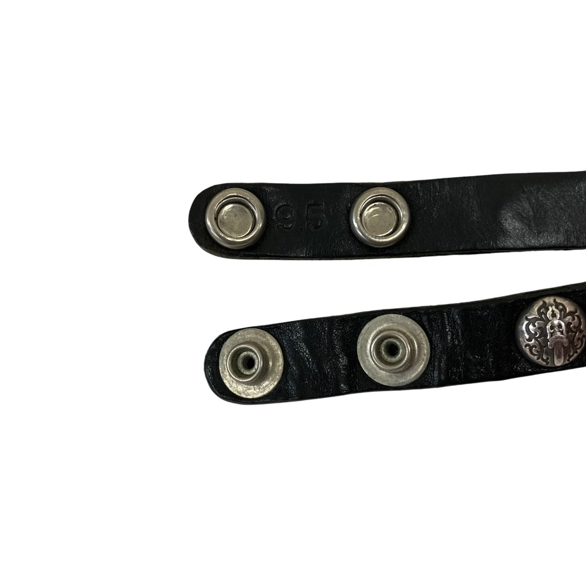 CHROME HEARTS 2BTN 2SNP DGGRレザーブレスレット 古着・中古-5枚目のアイテム画像
