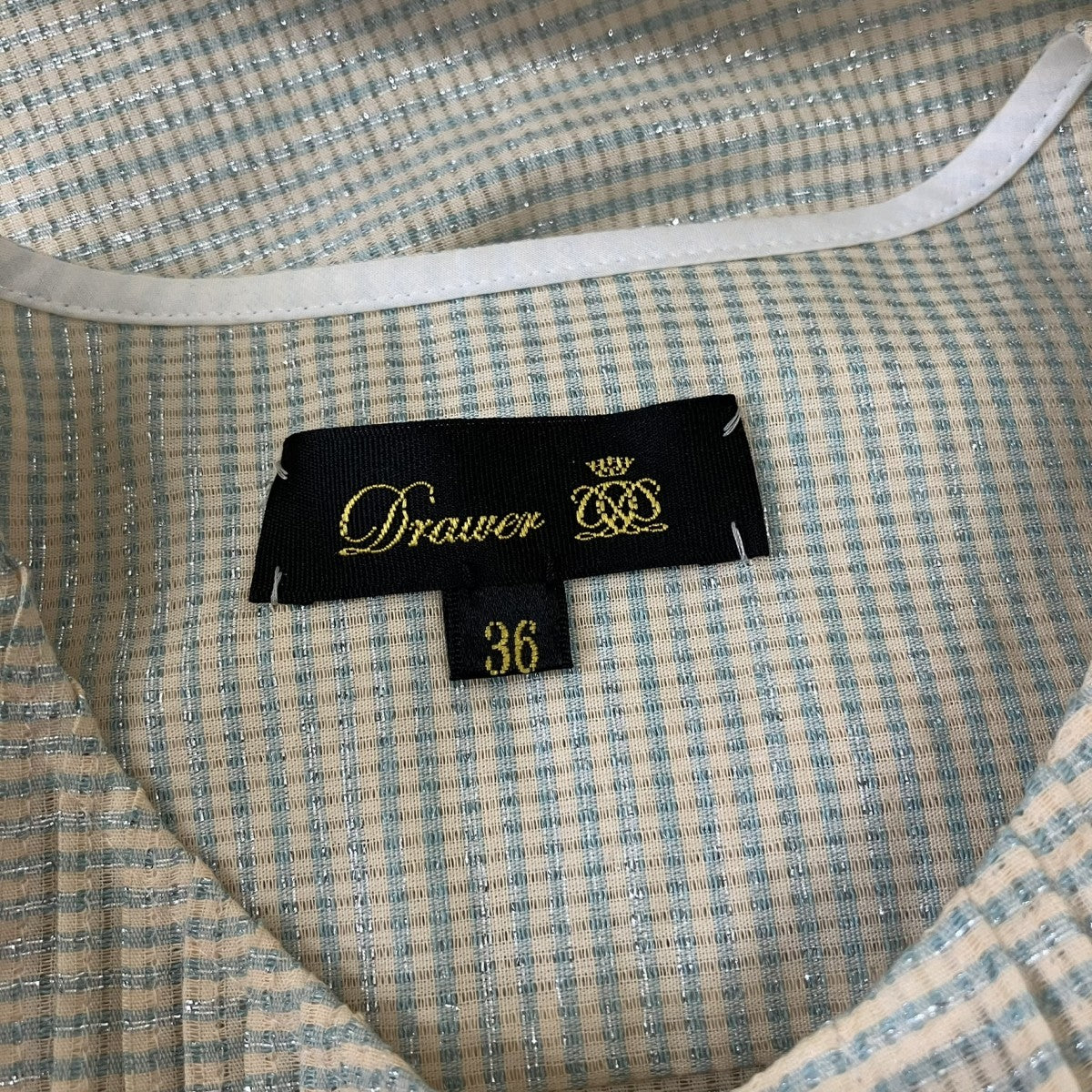 Drawer ラメヤーンピンタックシャツ6521-299-1293 古着・中古-5枚目のアイテム画像