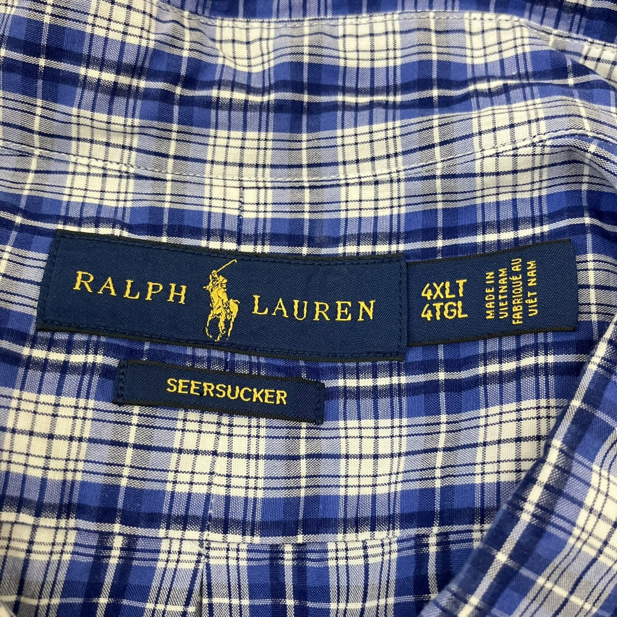 RALPH LAUREN チェック半袖シャツ 古着・中古-4枚目のアイテム画像