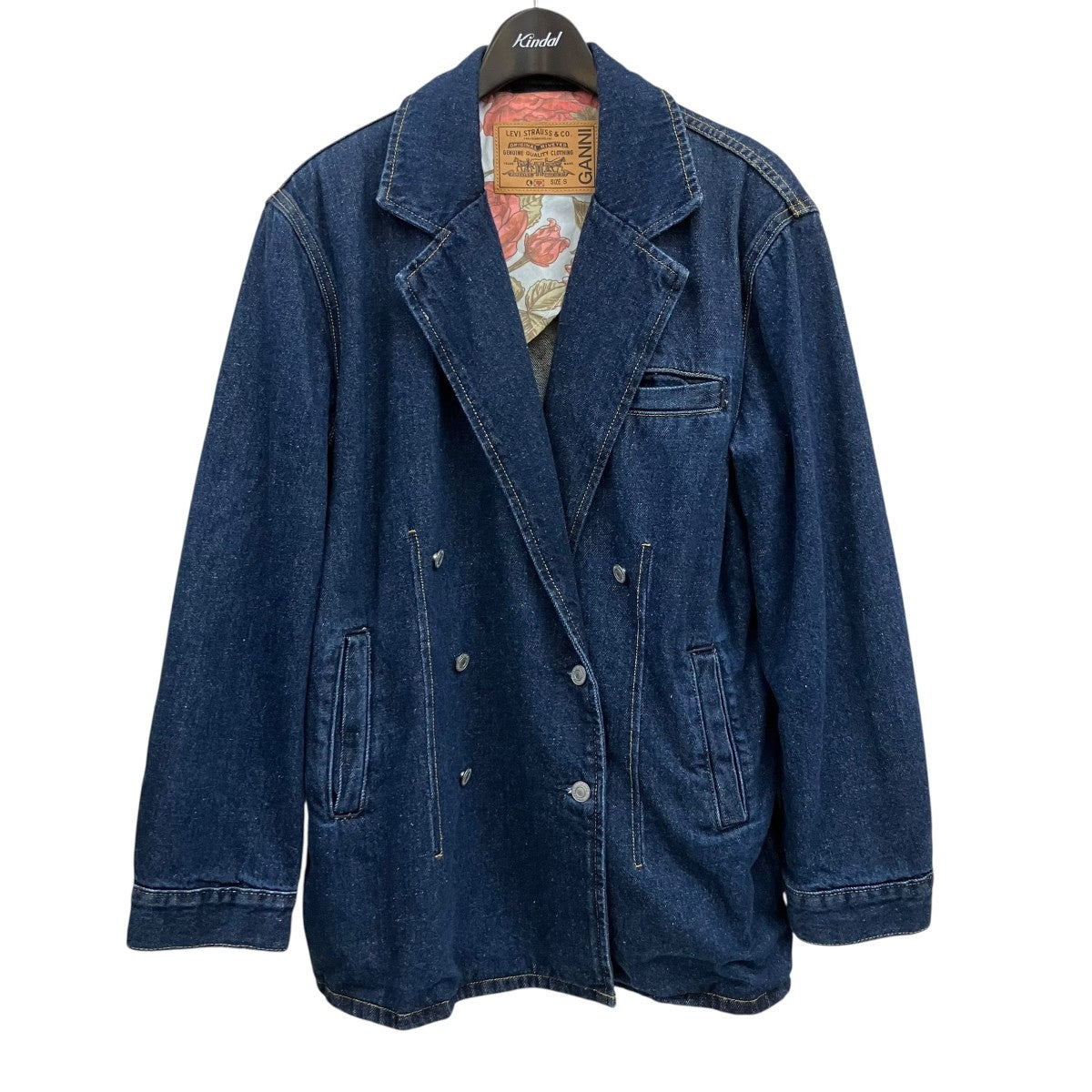 Blue Double-Breasted Denim Blazerデニムジャケット87481-0000