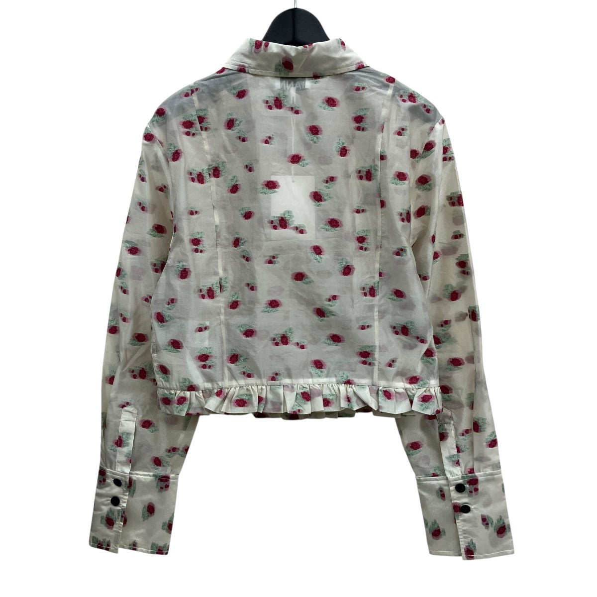 Ganni Organza Jacquard shirtsジャガードシャツF8884 古着・中古-2枚目のアイテム画像
