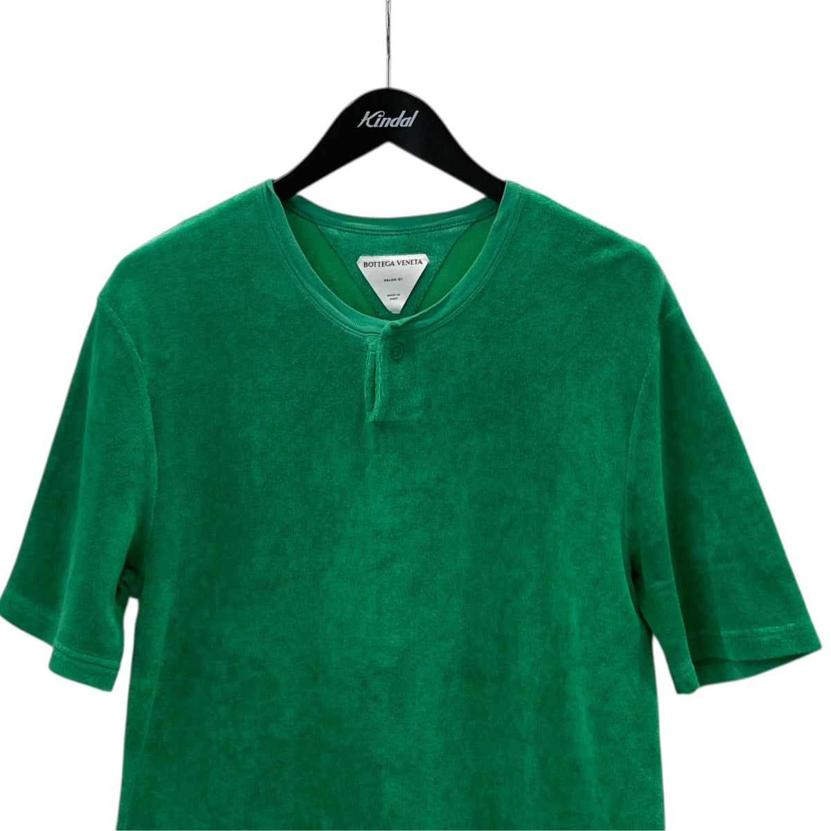 BOTTEGA VENETA ヘンリーネックパイルTシャツ／半袖カットソー656849 古着・中古-2枚目のアイテム画像