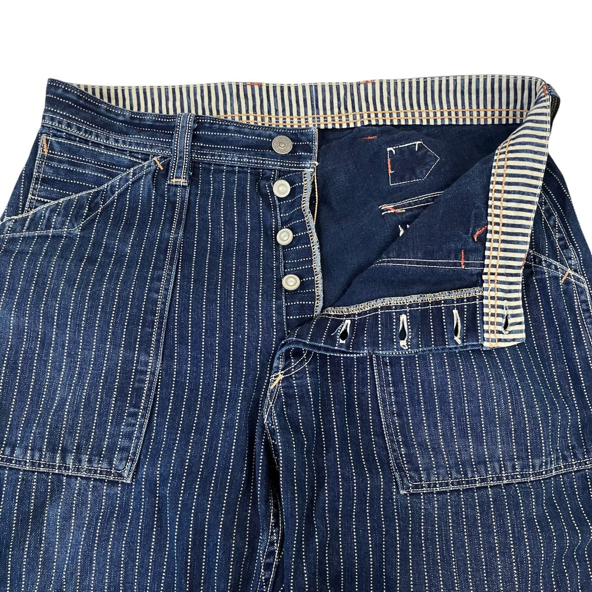 BOOTLEGGERS ストライプストライプデニムパンツ 古着・中古-3枚目のアイテム画像