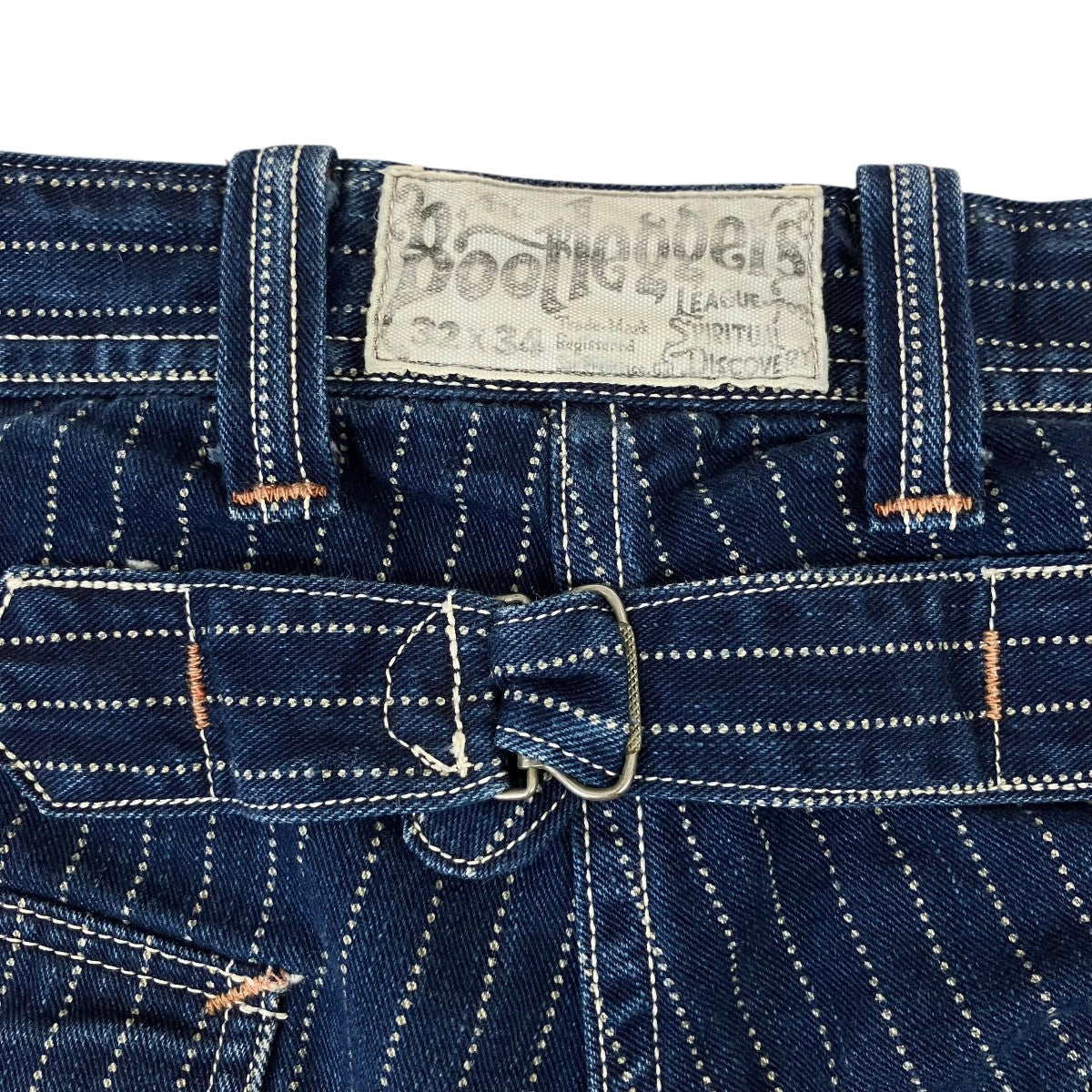 BOOTLEGGERS ストライプストライプデニムパンツ 古着・中古-5枚目のアイテム画像