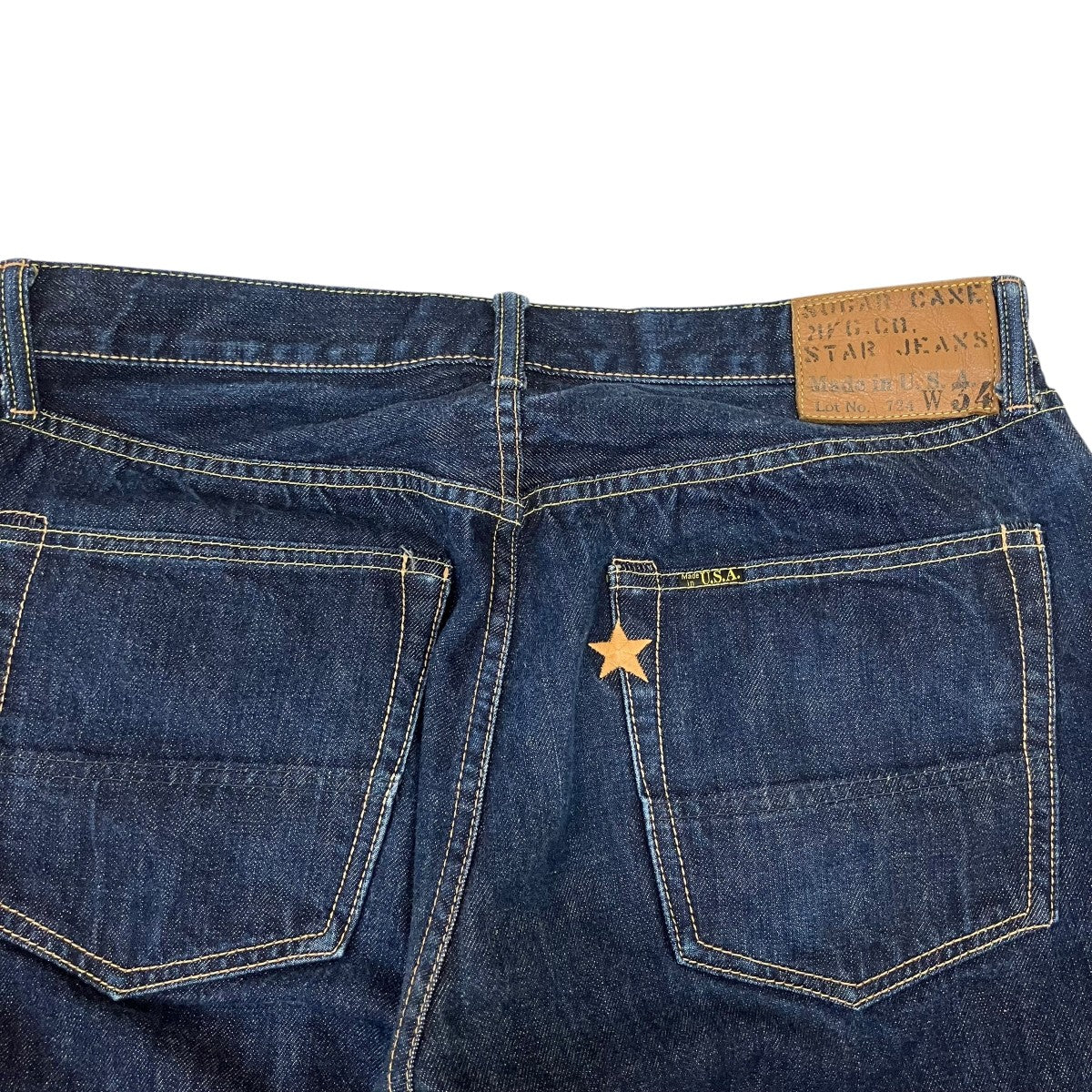 【未使級】SUGAR CANE シュガーケーン 724 デニムパンツ　サイズ34 SUGAR CANE(シュガーケーン) 724デニムパンツ インディゴ サイズ 34