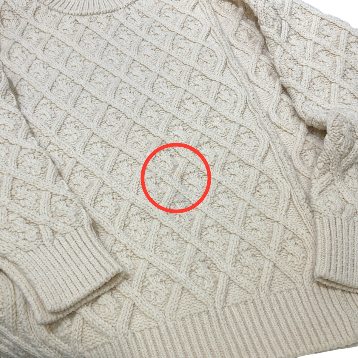 HARD TWIST MERINO ARAN KNIT P OケーブルニットA9AP03FM