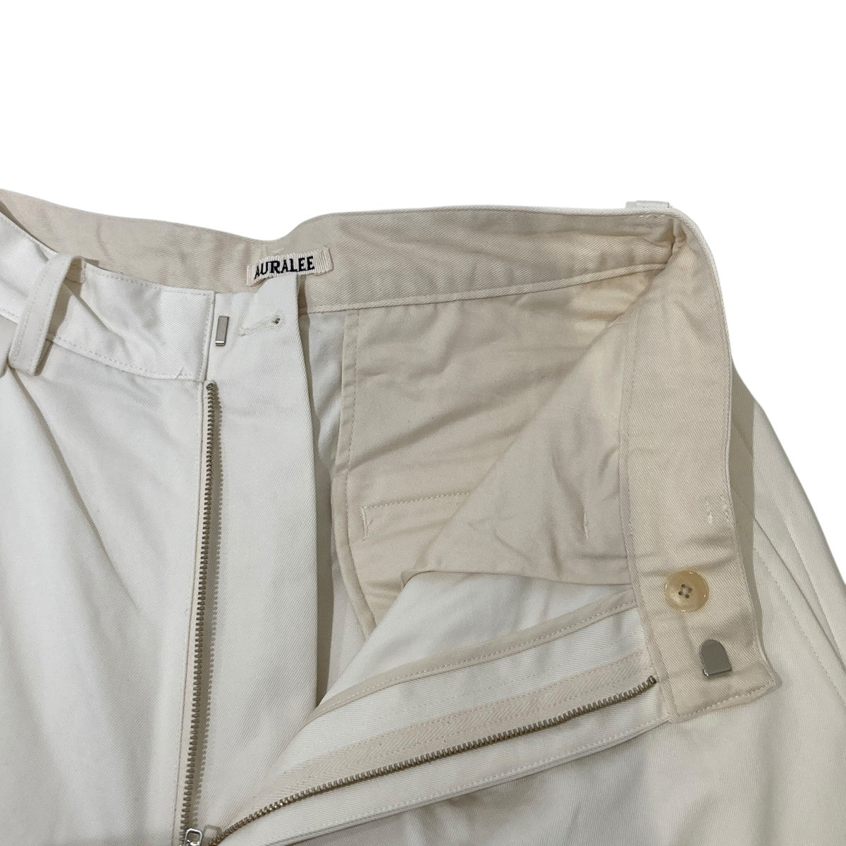 AURALEE WASHED FINX CHINO ONE-TUCK PANTSパンツA25SP05FC 古着・中古-7枚目のアイテム画像