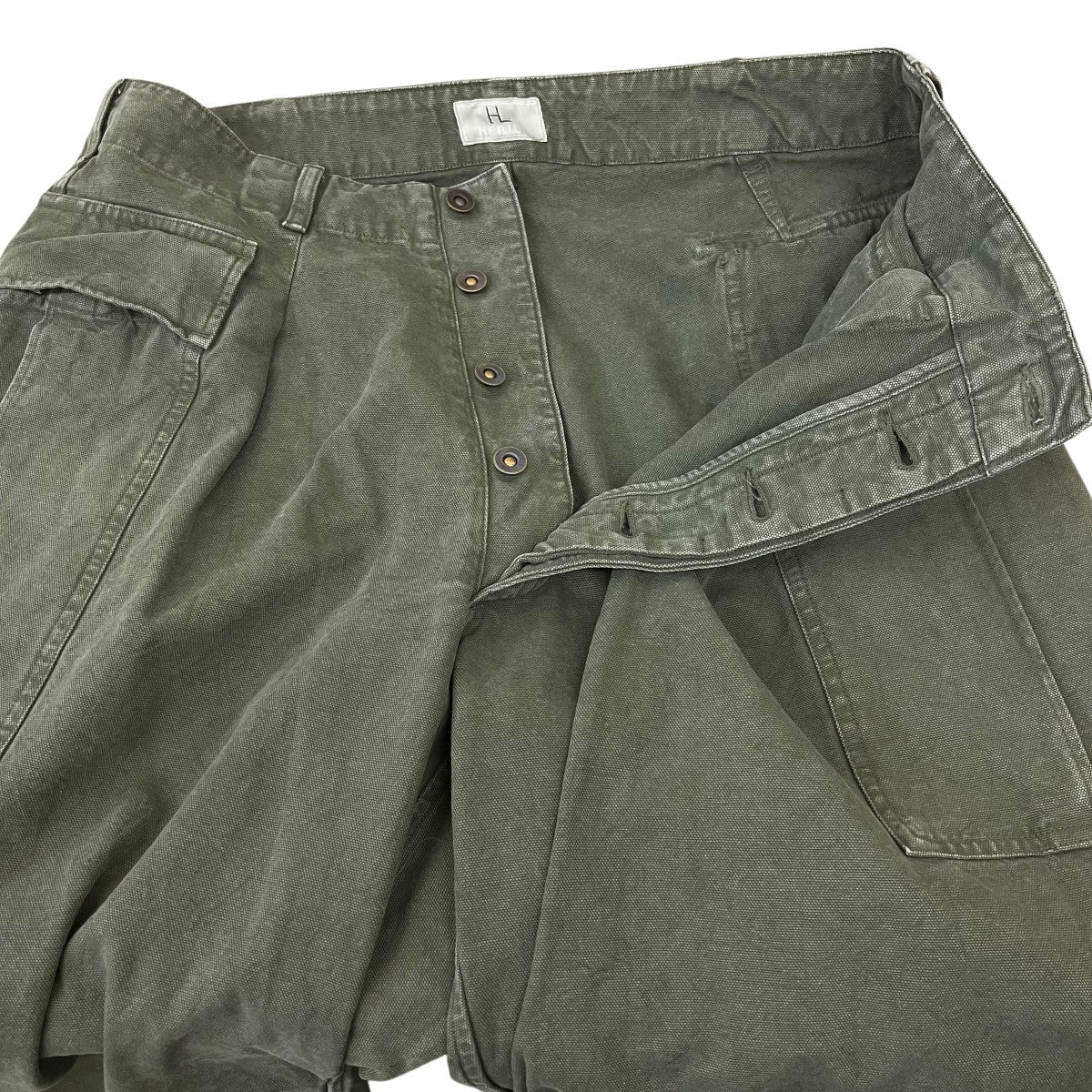HERILL(ヘリル) Duck Cargopantsカーゴパンツ オリーブ サイズ 3