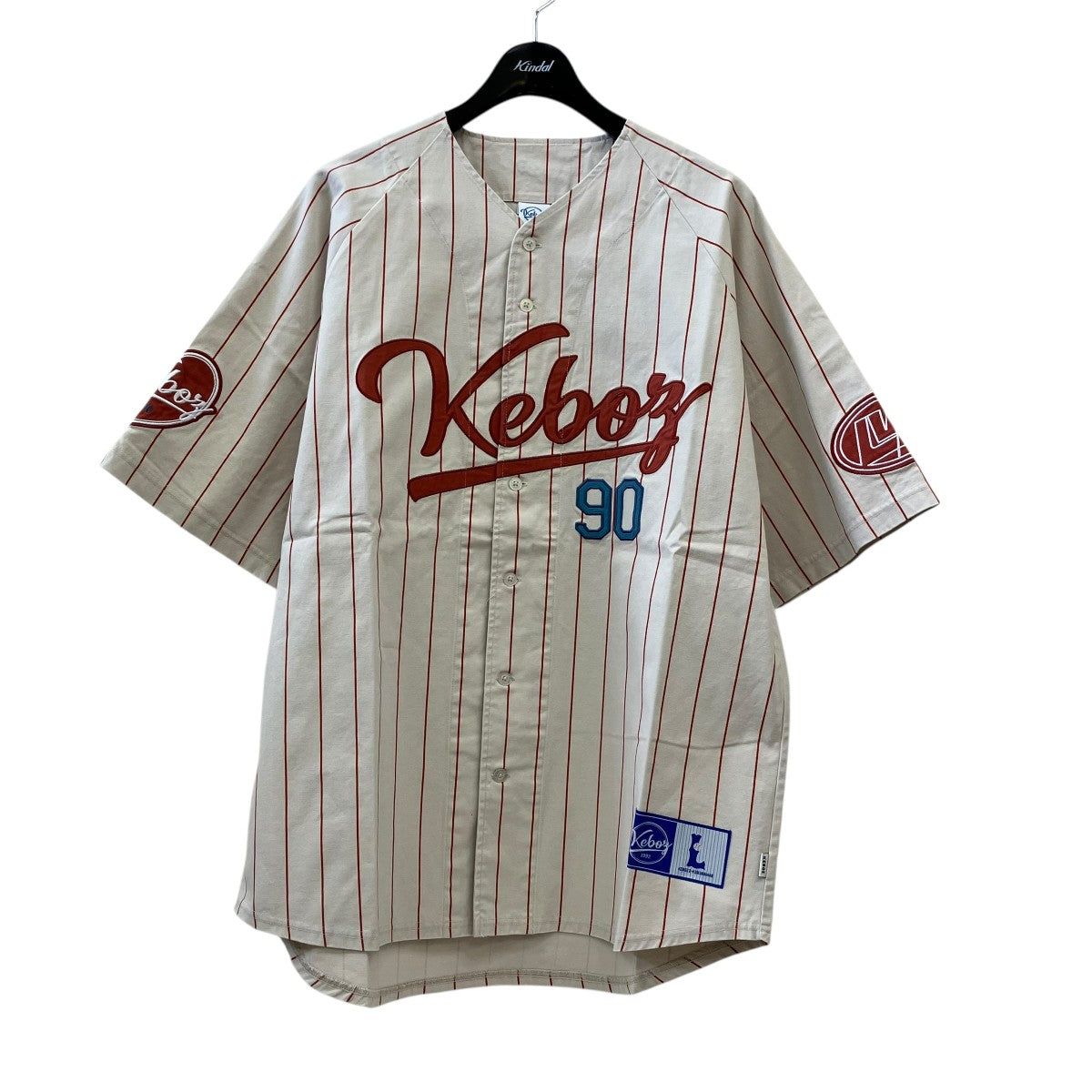 SPACE LOV3 × KEBOZ BASEBALL JERJEYストライプベースボールシャツ
