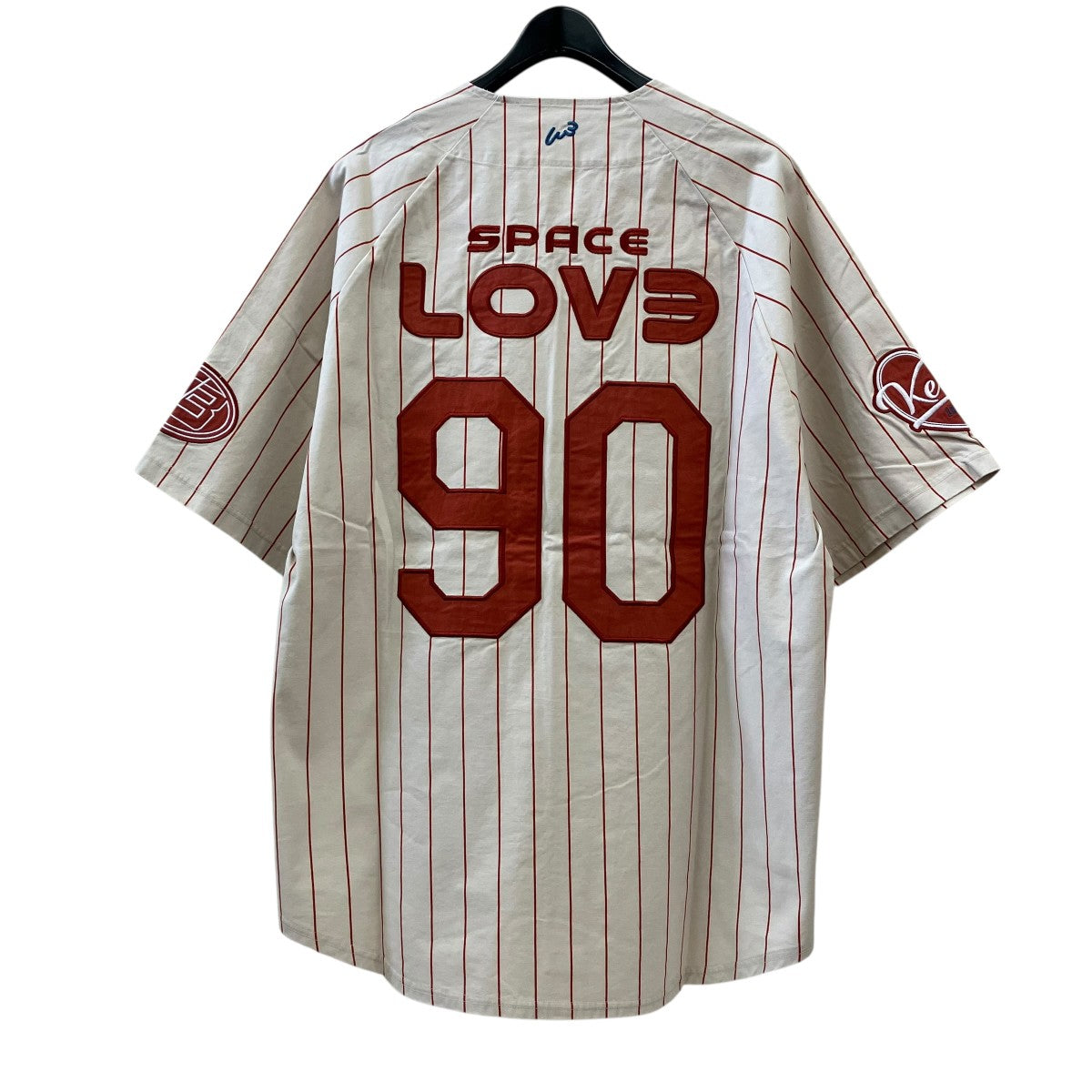 SPACE LOV3 × KEBOZ BASEBALL JERJEYストライプベースボールシャツ