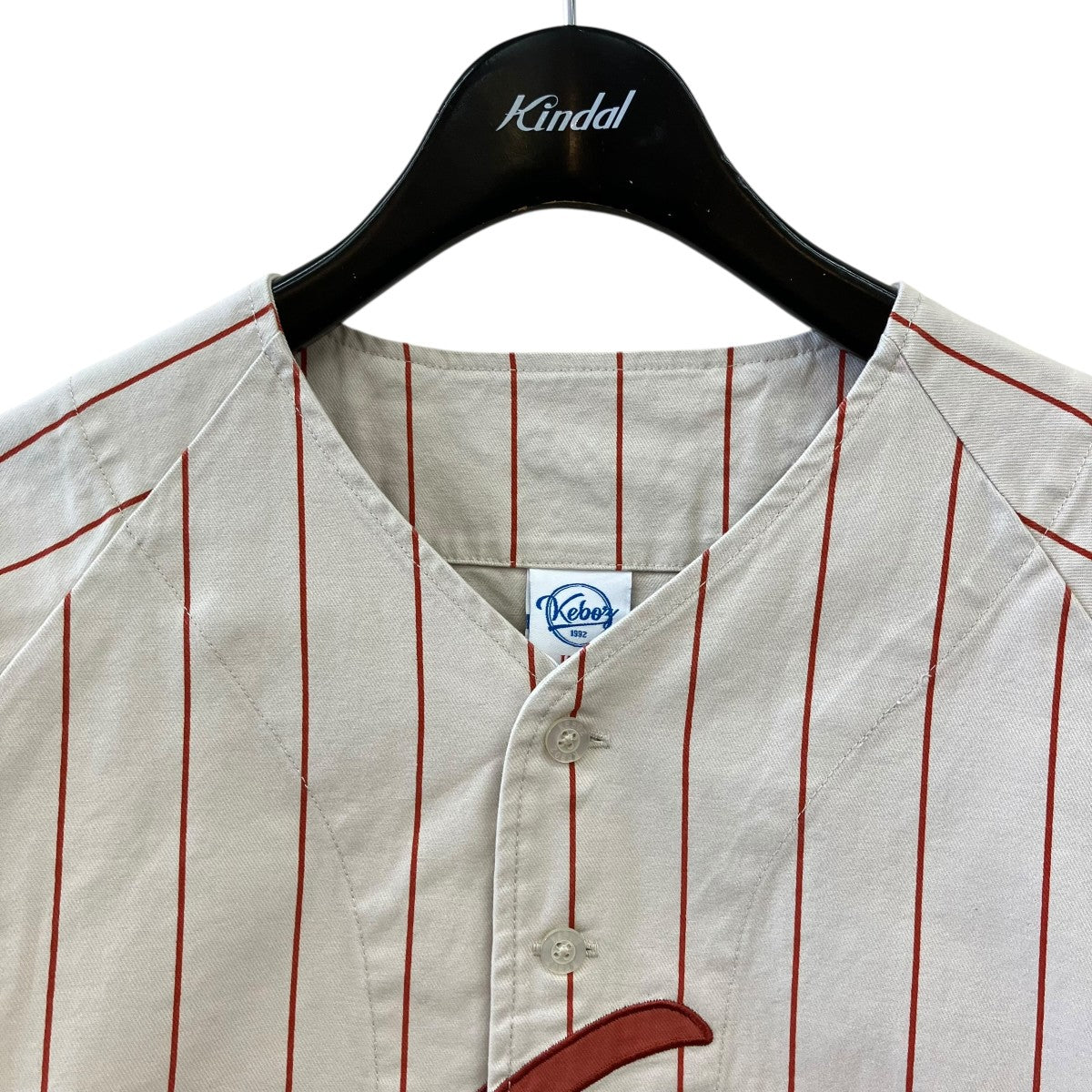 SPACE LOV3 × KEBOZ BASEBALL JERJEYストライプベースボールシャツ