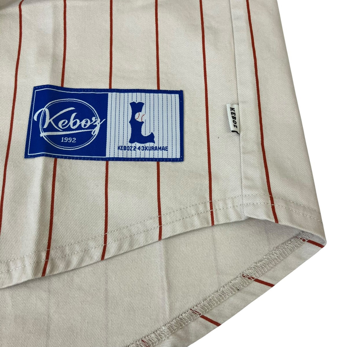 SPACE LOV3 × KEBOZ BASEBALL JERJEYストライプベースボールシャツ