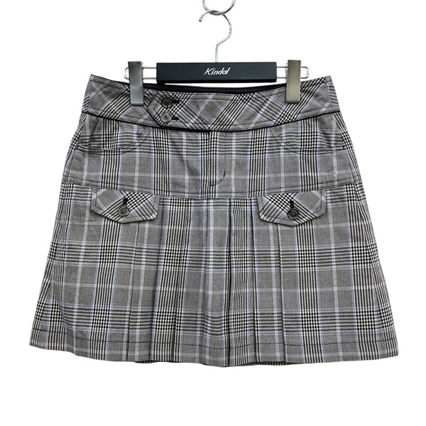 美品 Burberry BLUELAEEL バーバリーミニスカート38 ホワイト BURBERRY