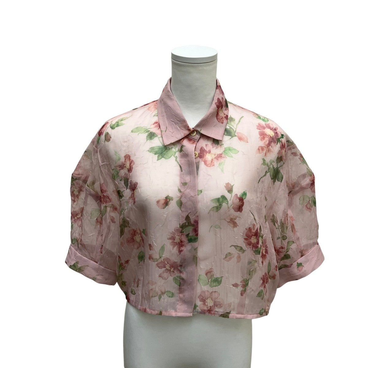 SHEER FLOWER SHORT SLEEVE SHIRTS花柄半袖シアーシャツ18122-4222