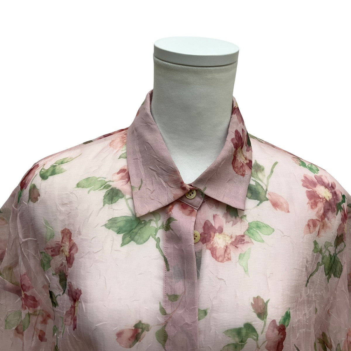 SHEER FLOWER SHORT SLEEVE SHIRTS花柄半袖シアーシャツ18122-4222