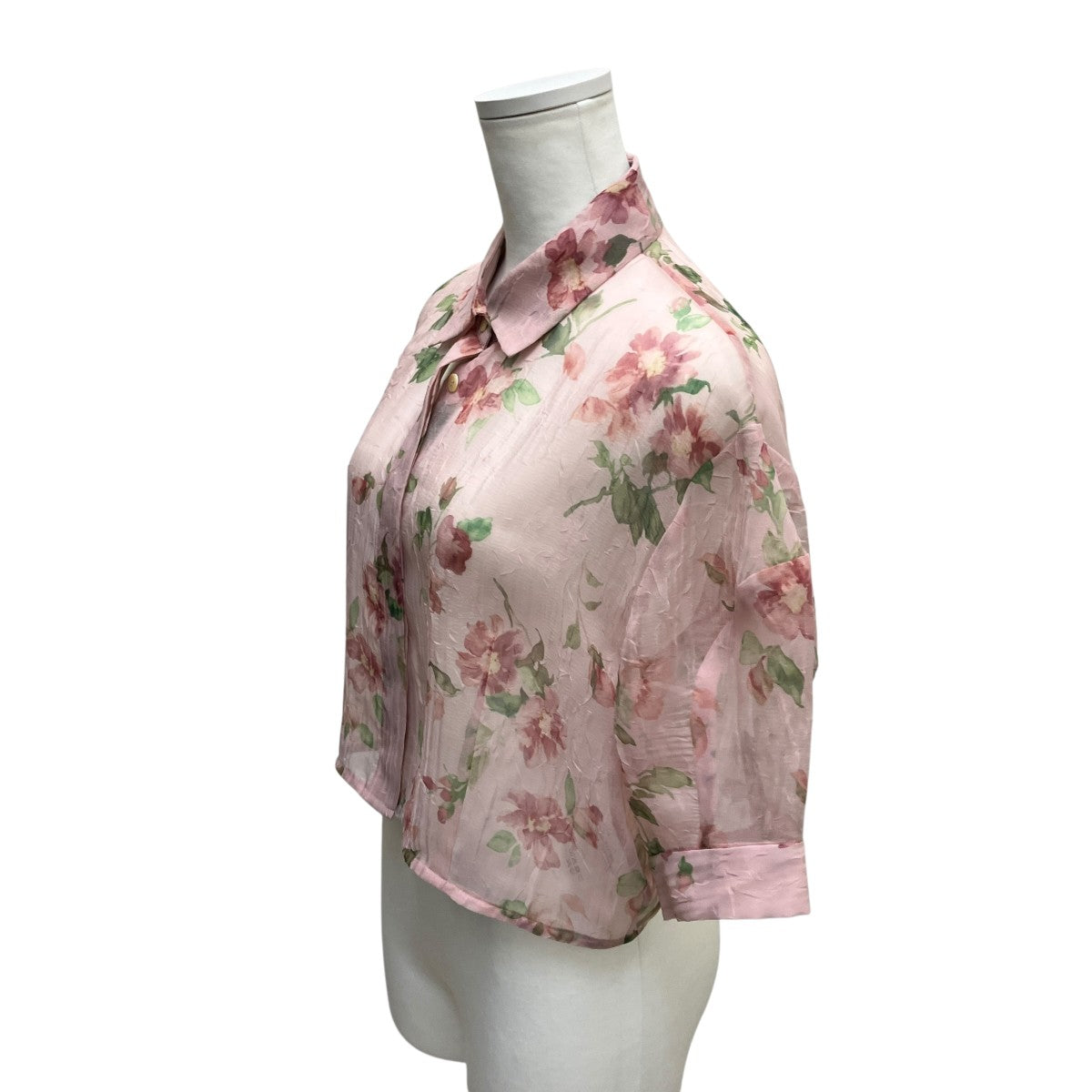 SHEER FLOWER SHORT SLEEVE SHIRTS花柄半袖シアーシャツ18122-4222