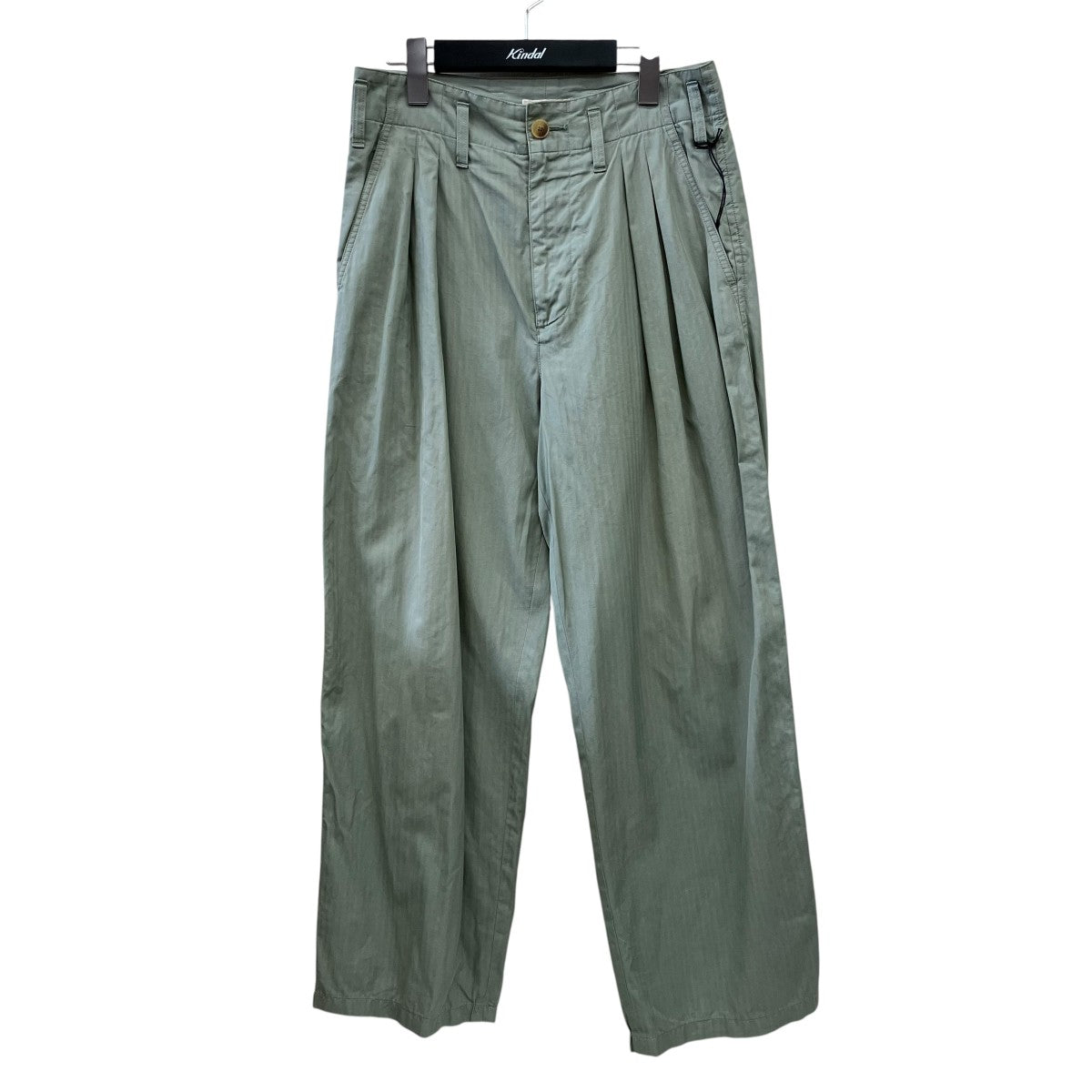 22SSWASHED FINX HERRINGBONE SLACKSスラックスA22SP03FH