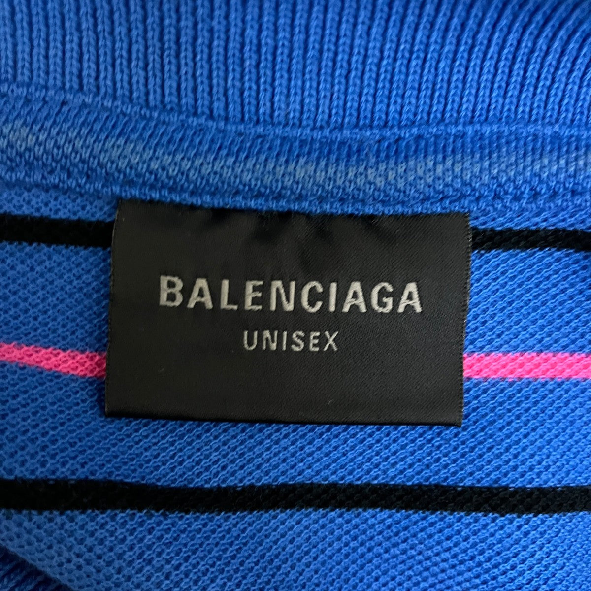 ダメージ加工ボーダーポロシャツ828531