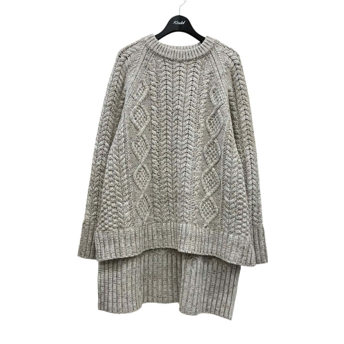 アルパカ混ケーブルニットI21AW-K14