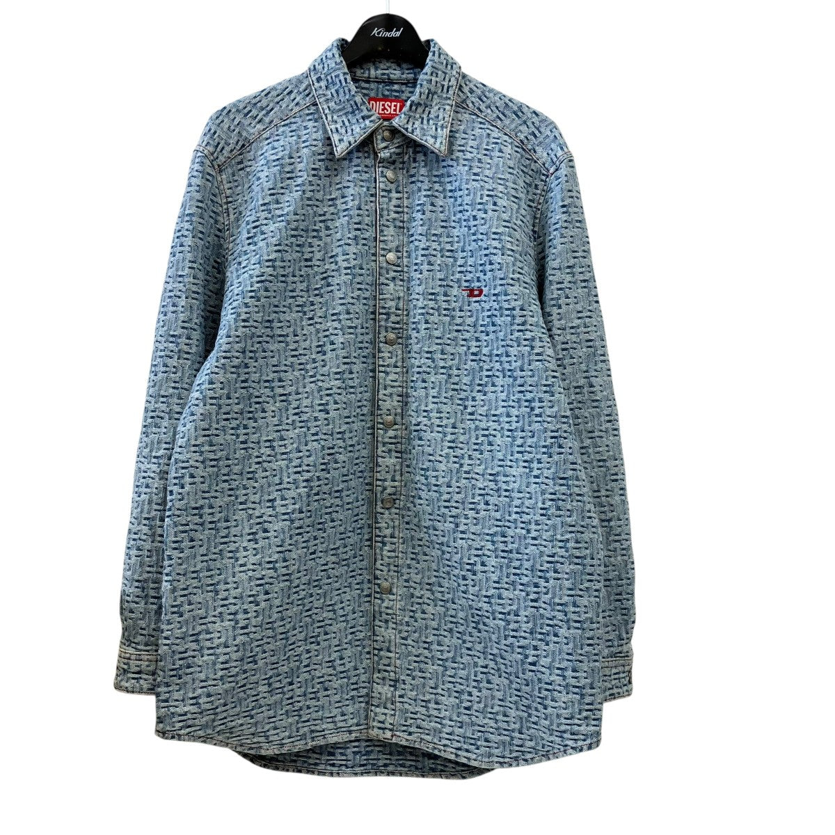 DIESEL D．SIMPLY-OVERジャガードモノグラムシャツジャケト 古着・中古-1枚目のアイテム画像