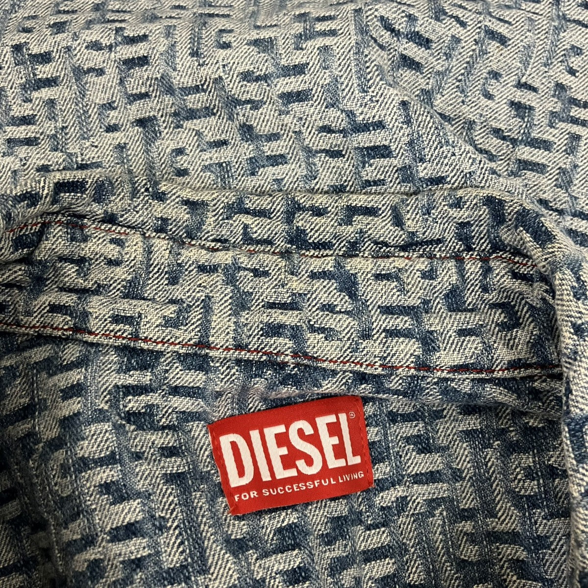 DIESEL D．SIMPLY-OVERジャガードモノグラムシャツジャケト 古着・中古-5枚目のアイテム画像
