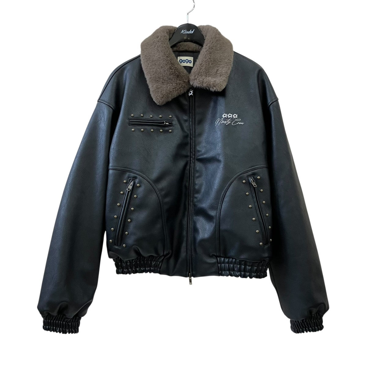Synthetic Leather Fur Collar BlousonフェイクレザーブルゾンNN2161