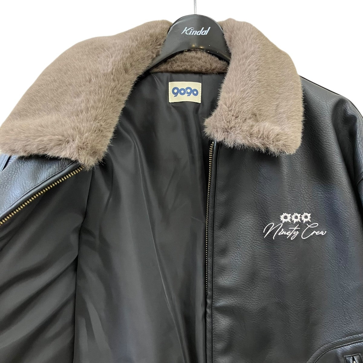 Synthetic Leather Fur Collar BlousonフェイクレザーブルゾンNN2161