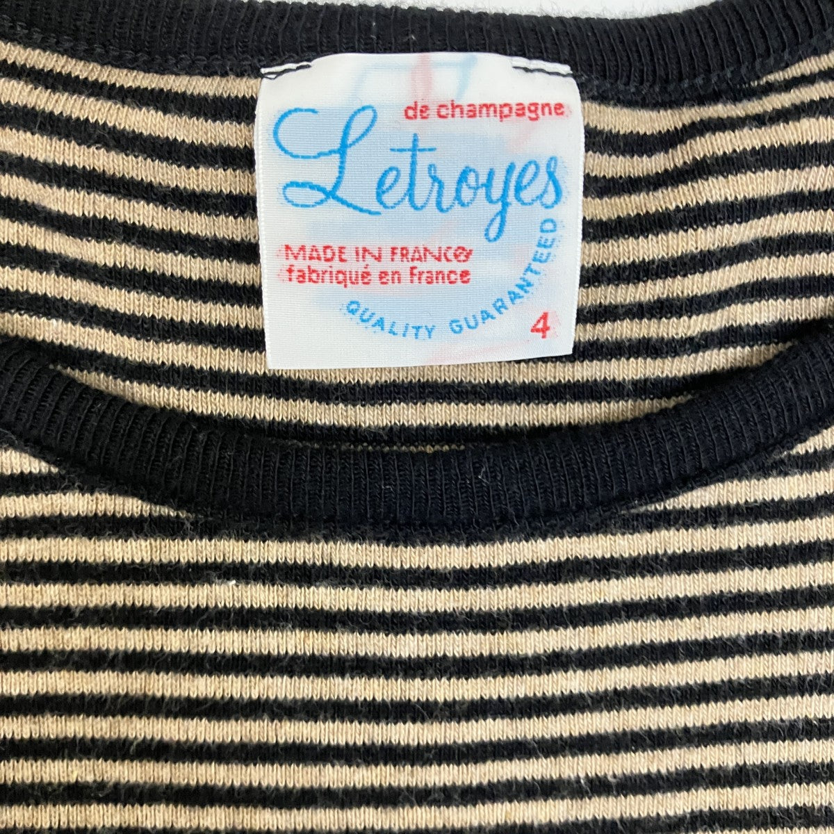 ボーダー半袖ニットLETROYES-C1