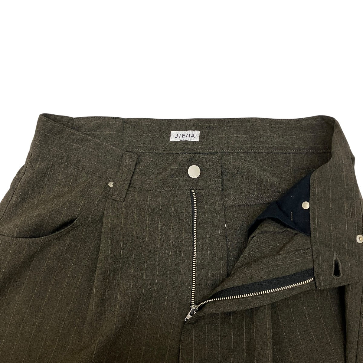 STRIPE WIDE ONE TUCK PANTSストライプタックパンツJie-STD-PT21