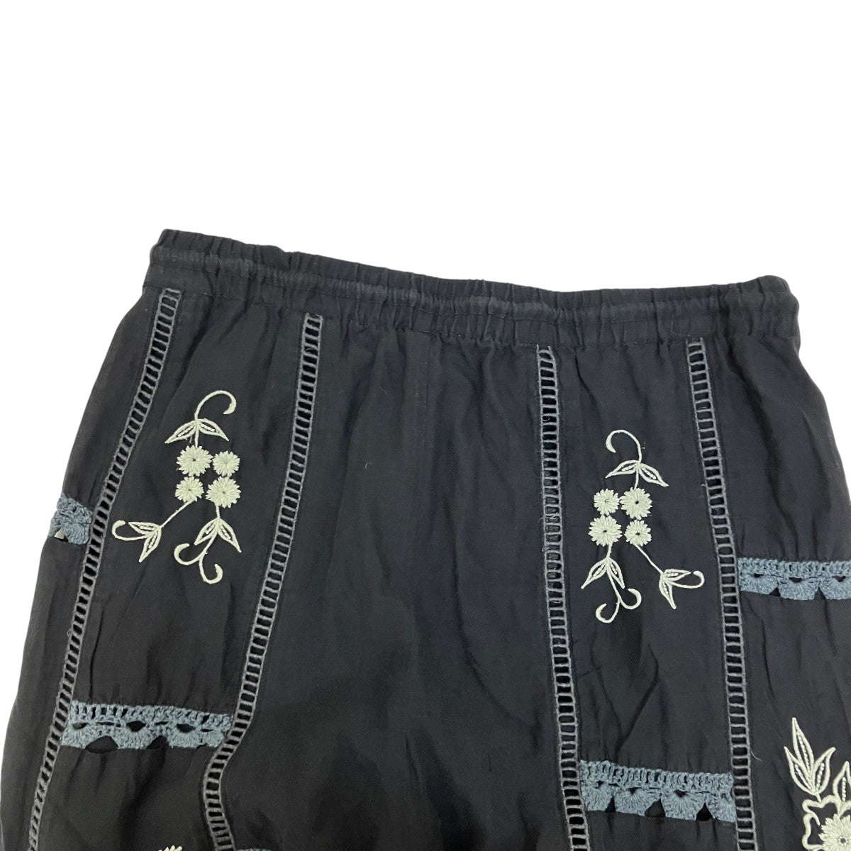 Embroidery Patchwork Trouserフラワー刺繍パンツ