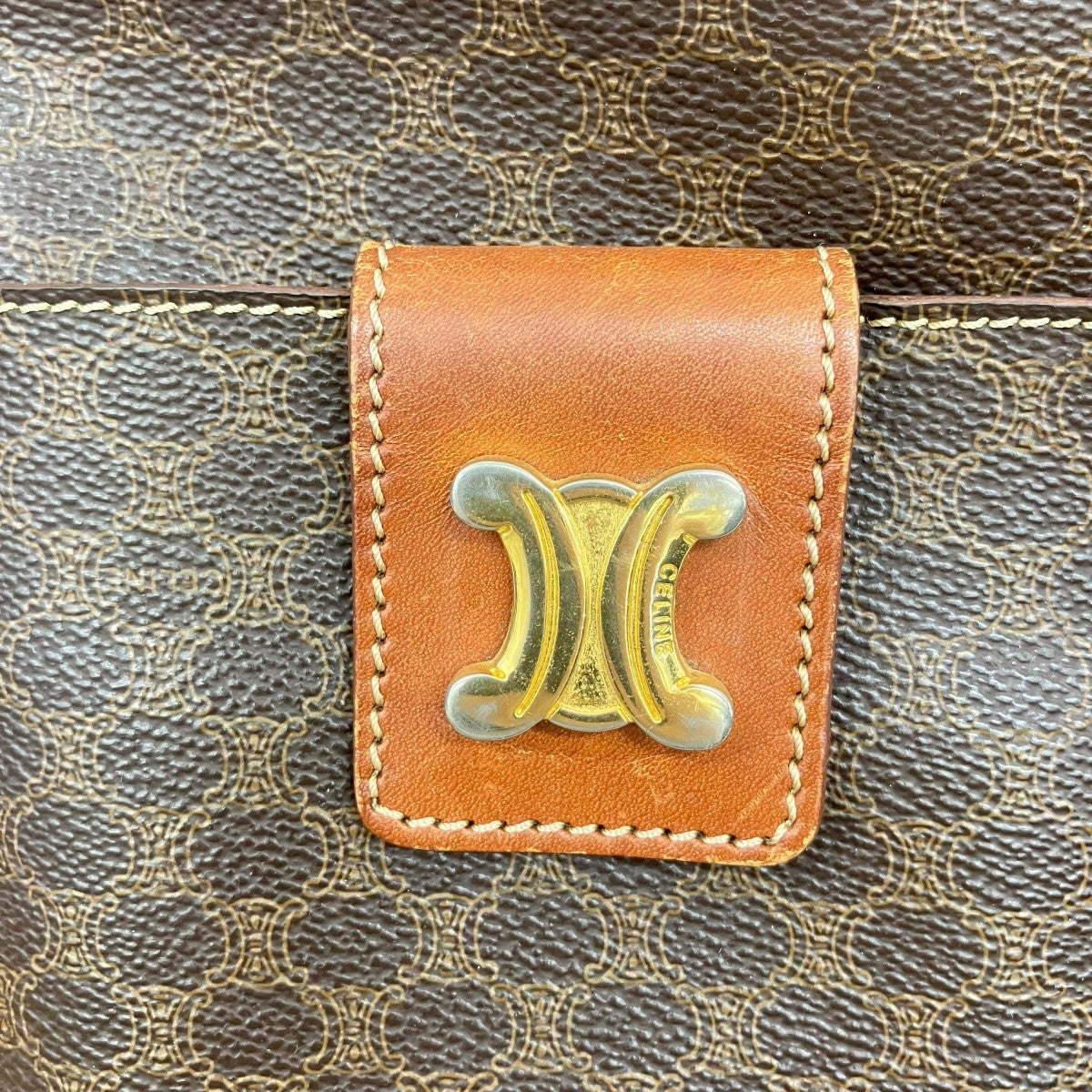 OLD CELINE マカダム柄ハンドバッグ