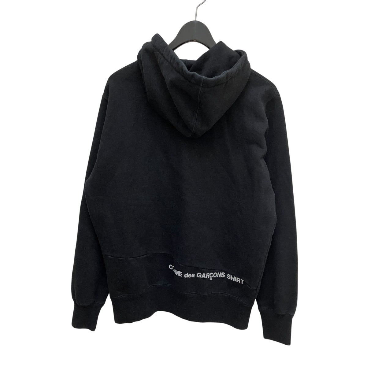 18FW Split Box Logo Hooded Sweatshirt Blackプルオーバーパーカー
