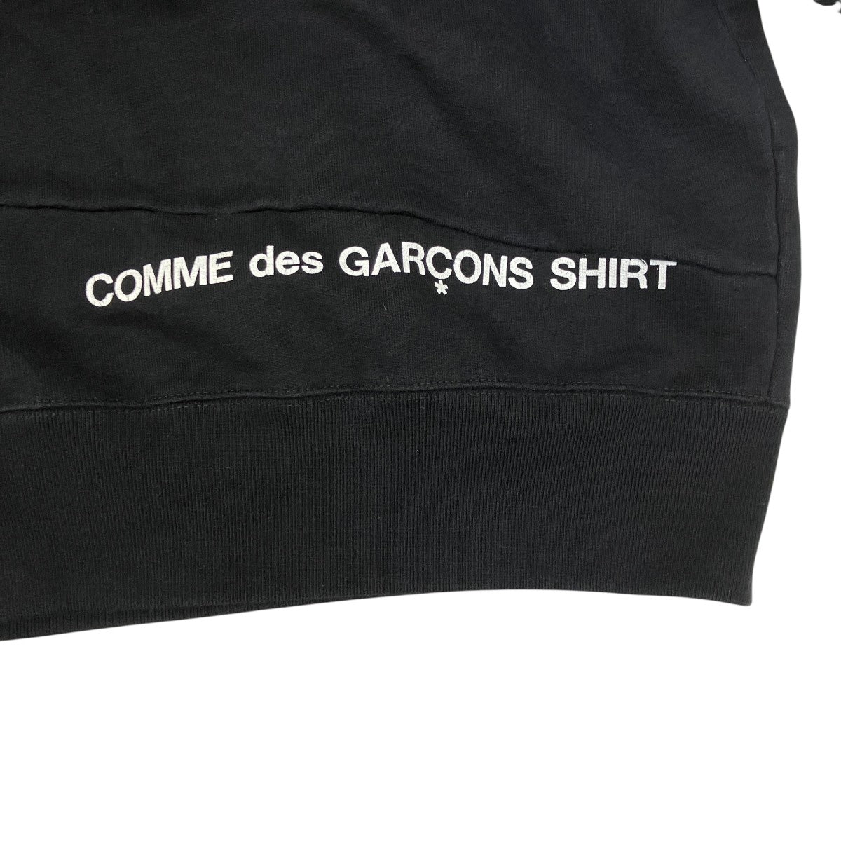 18FW Split Box Logo Hooded Sweatshirt Blackプルオーバーパーカー