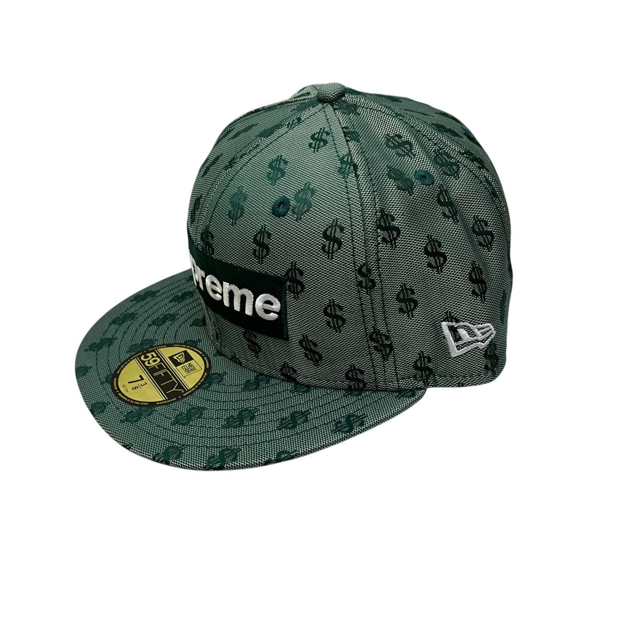 Monogram Box Logo New Era  Green総柄キャップ