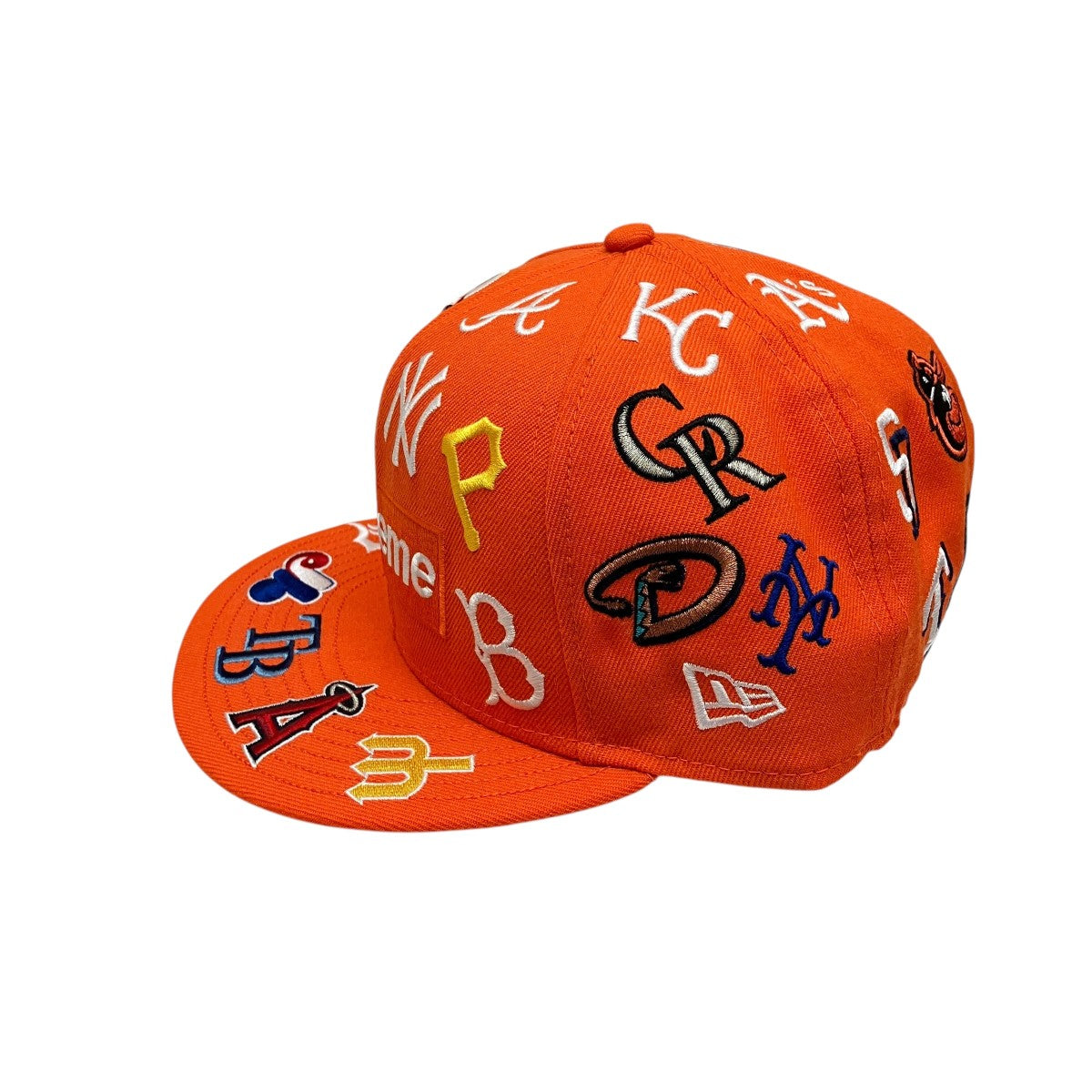 Supreme×New Era×MLB MLB New Era Orange総柄キャップ オレンジ サイズ