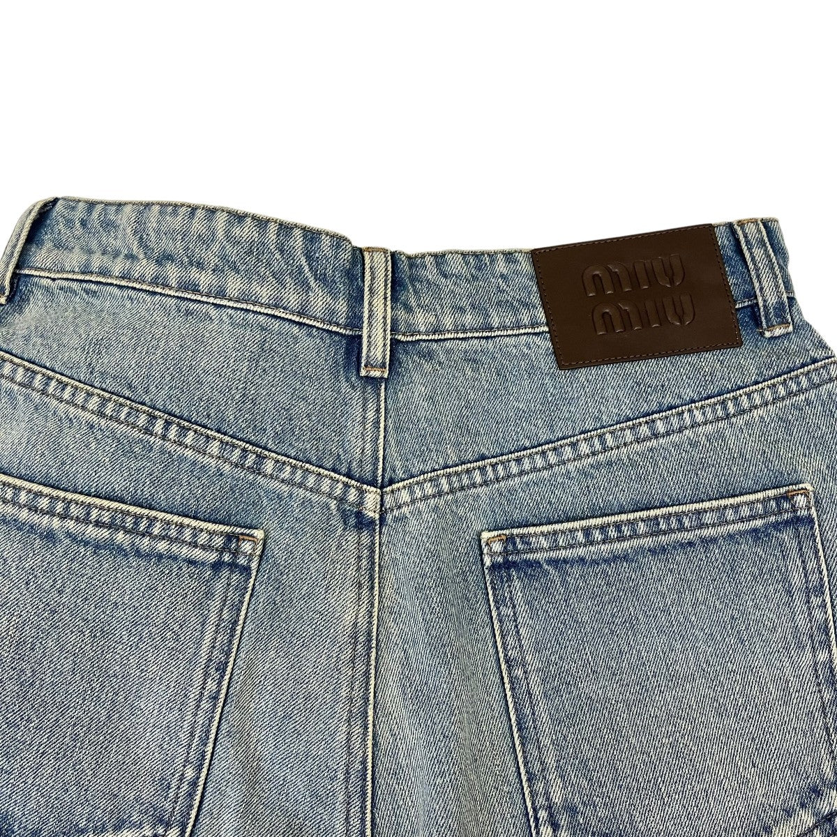 MIU MIU デニムショートパンツGWP498 S000 古着・中古-4枚目のアイテム画像