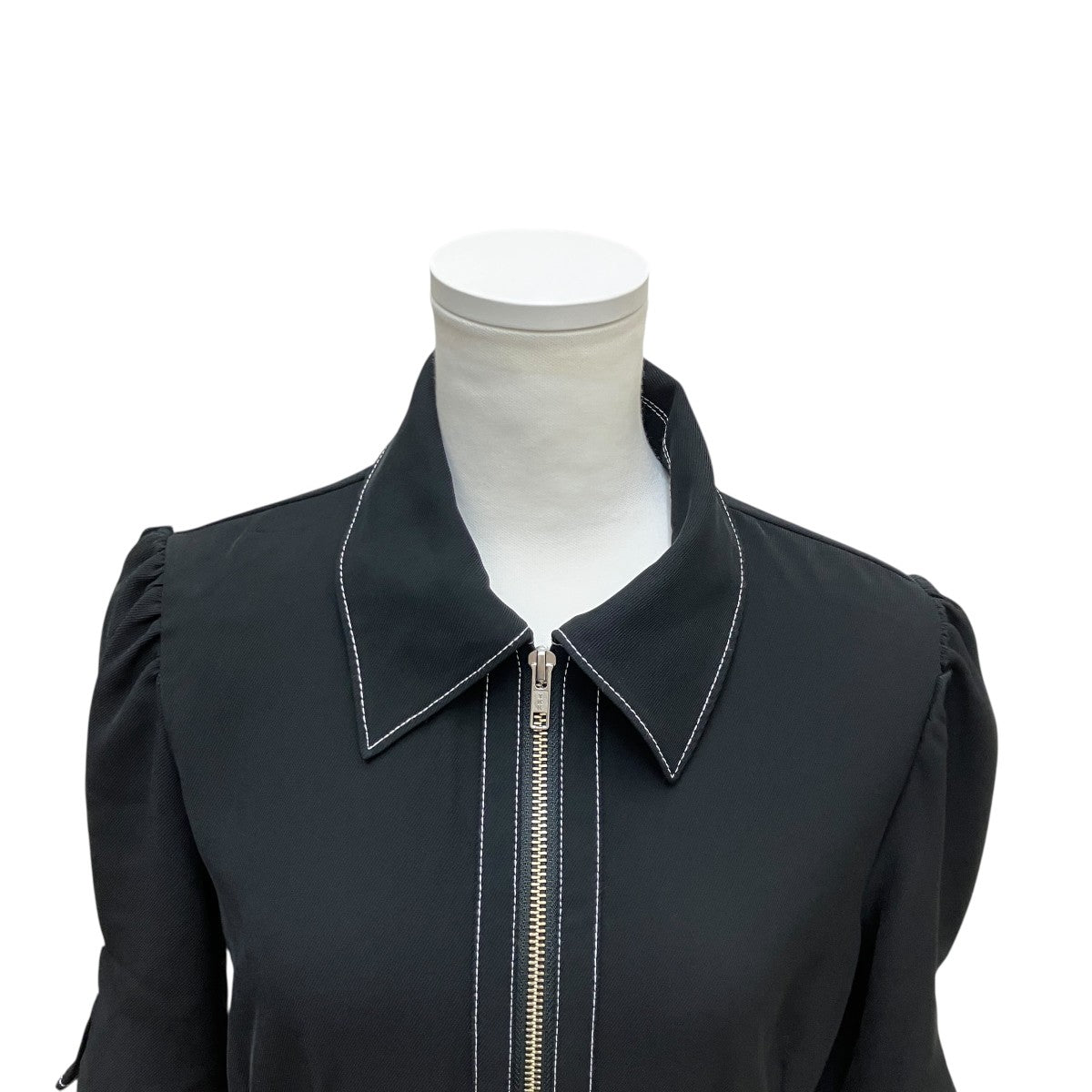 FRONT ZIP TUCK ショートワンピース半袖ワンピース030HSR33-0301
