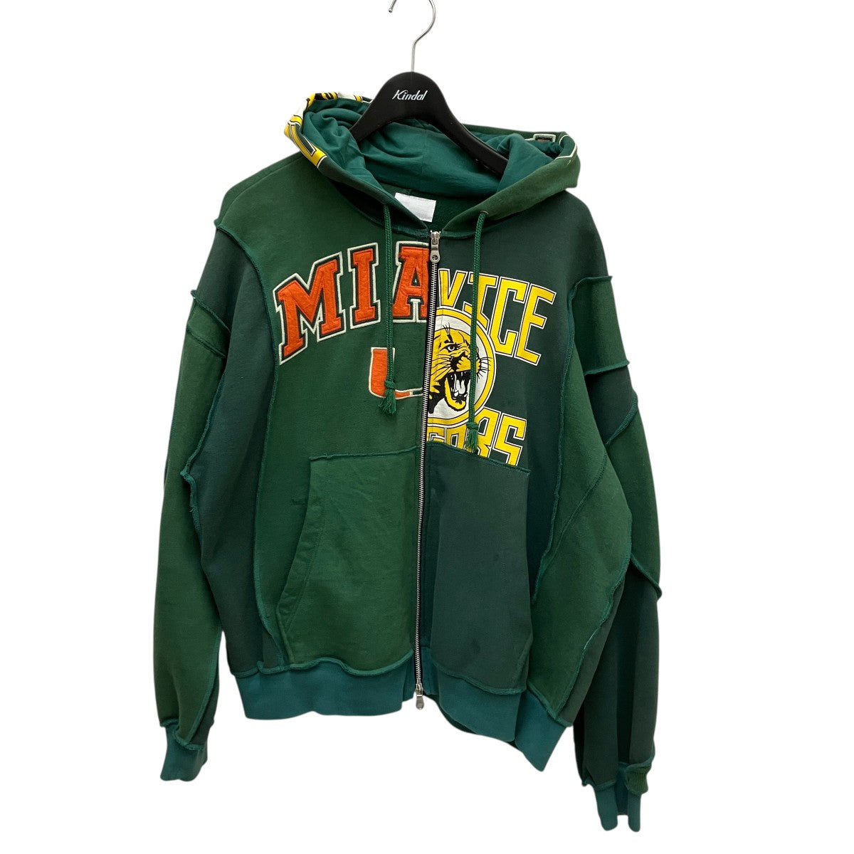 REMAKE PANELED HOODIEジップパーカー