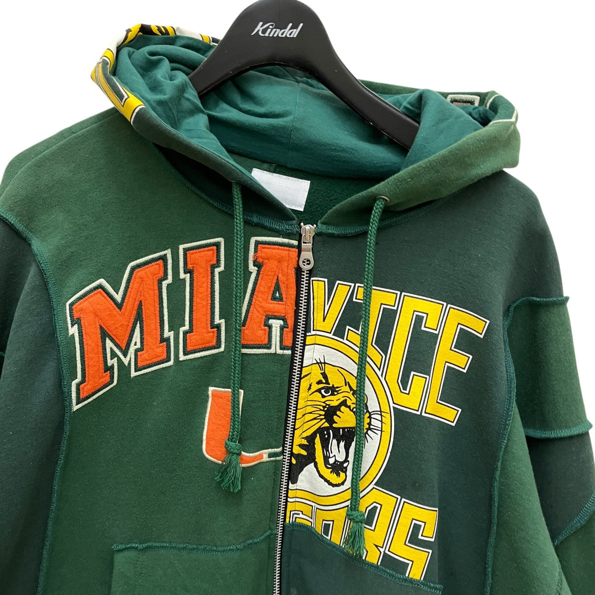REMAKE PANELED HOODIEジップパーカー