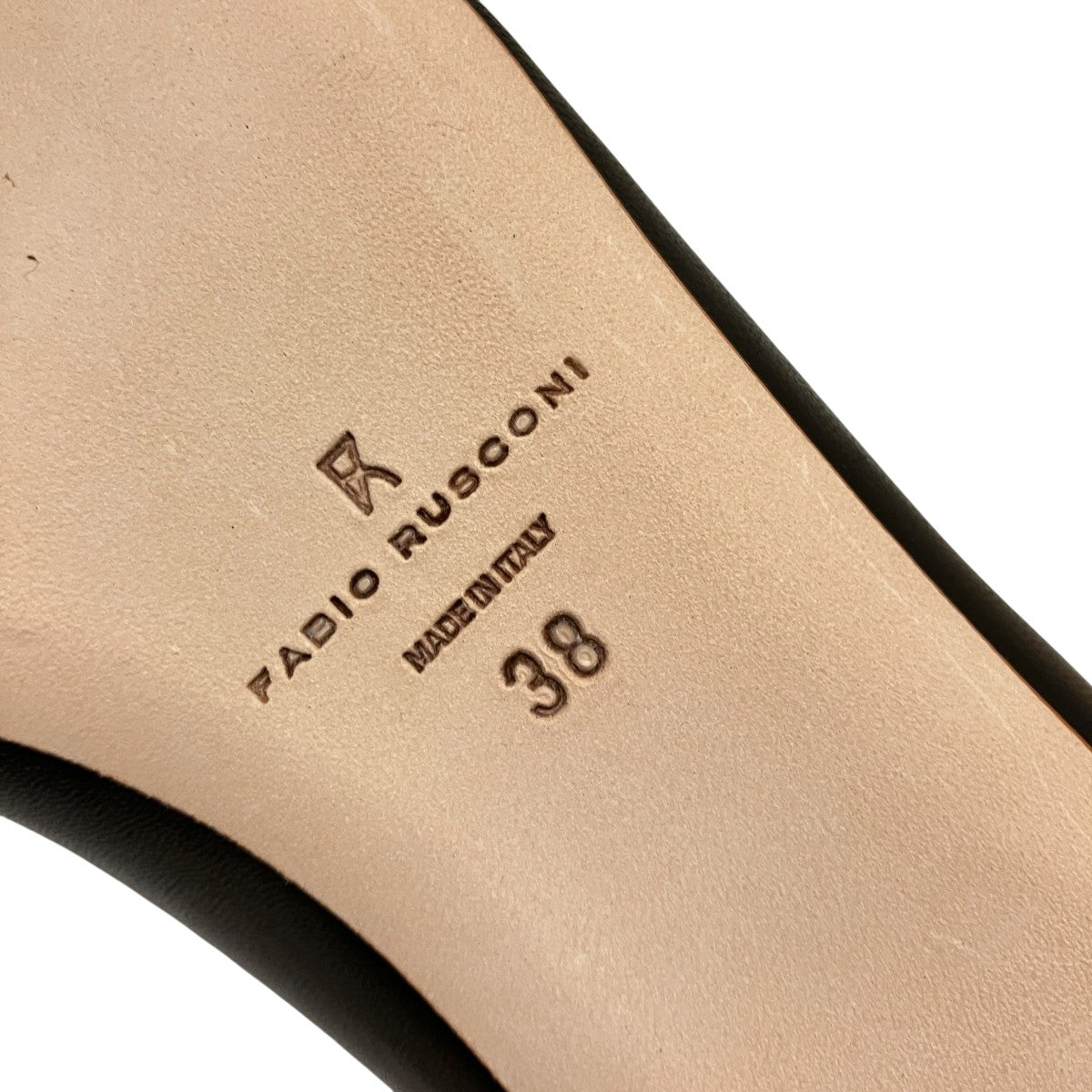 mkrinさん専用　FABIO RUSCONI シューズ　ベージュ×ブラック38 FABIO RUSCONI(ファビオルスコーニ) レザーシューズ ブラック サイズ