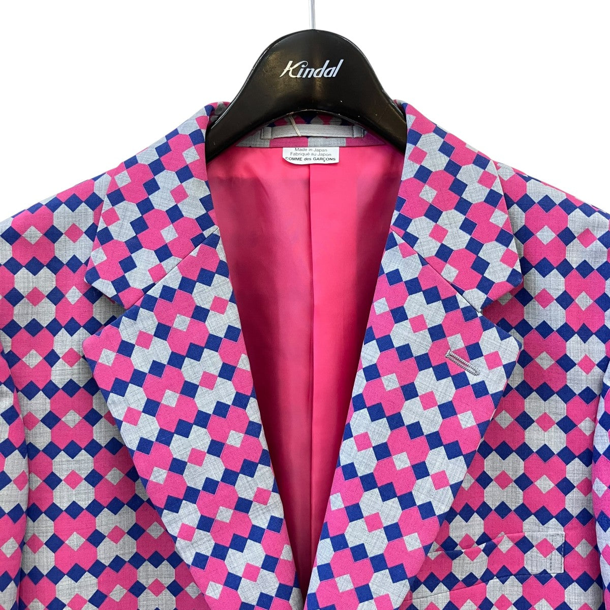 COMME des GARCONS HOMME PLUS AD2025 幾何学模様 参考上代\137，500テーラードジャケットPQ-J051 古着・中古-3枚目のアイテム画像
