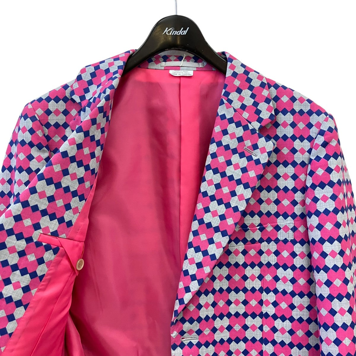 COMME des GARCONS HOMME PLUS AD2025 幾何学模様 参考上代\137，500テーラードジャケットPQ-J051 古着・中古-4枚目のアイテム画像